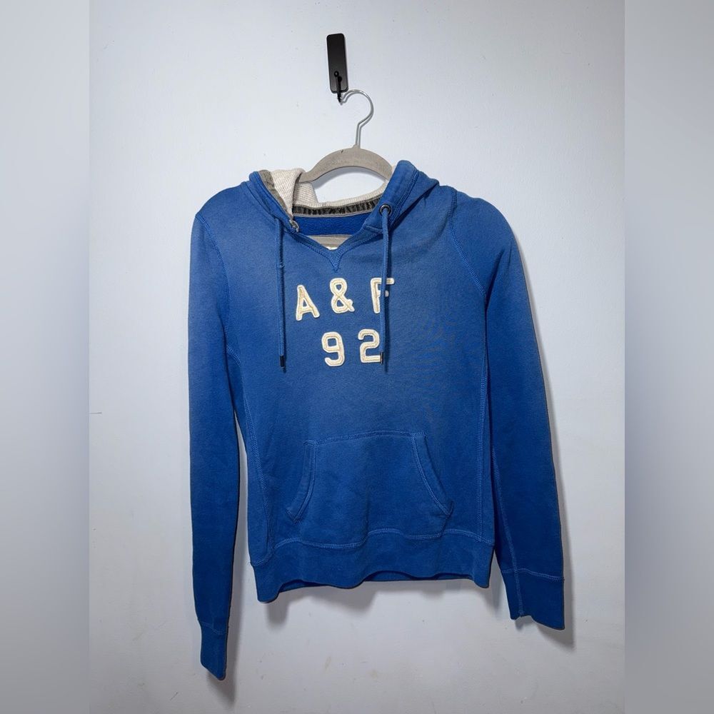 Abercrombie & Fitch Women’s Blue Vintage y2k Hoodie sweatshirt Small GUC
